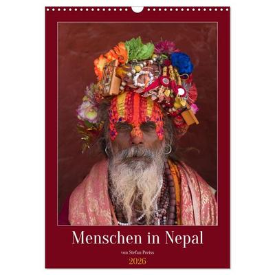Menschen in Nepal (Wandkalender 2026 DIN A3 hoch), CALVENDO Monatskalender