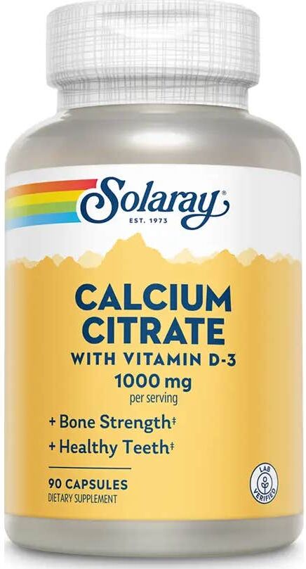 SOLARAY Citrato de Calcio 500mg con Vitamina D3 90caps