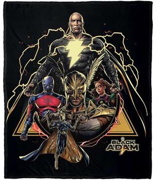 DC Comics Black Adam Shazam Silk Touch Throw Blanket