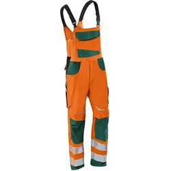 Kübler, Arbeitshose, PSA Reflectiq Latzhose 3207 warnorange/moosgrün 102 (102)