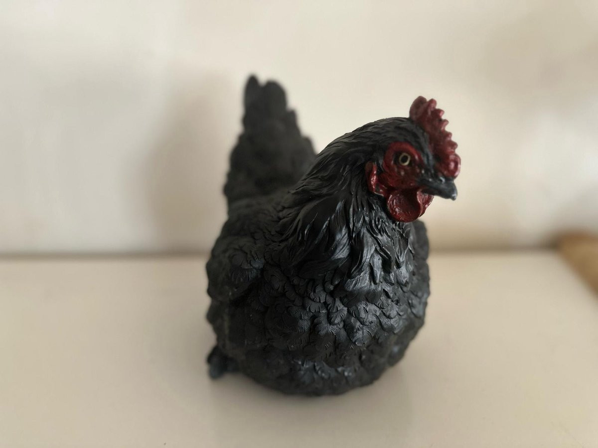 Goodyz Boerderij Dieren - Zittende Broedende Kip - Zwart