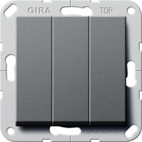 GIRA Wippschalter Wechsel 3fach System 55 Anthrazit 283228 anthrazit, Retail