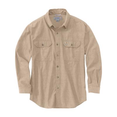 Flanellhemd CARHARTT "Langarm", Herren, Gr. L, US, beige, Obermaterial: 100% Baumwolle CO., Hemden