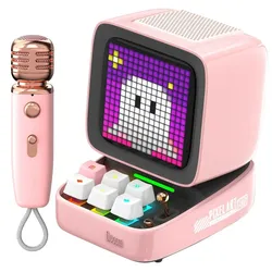 Divoom Ditoo-Mic Mini Tragbarer Mono-Lautsprecher Pink 15 W
