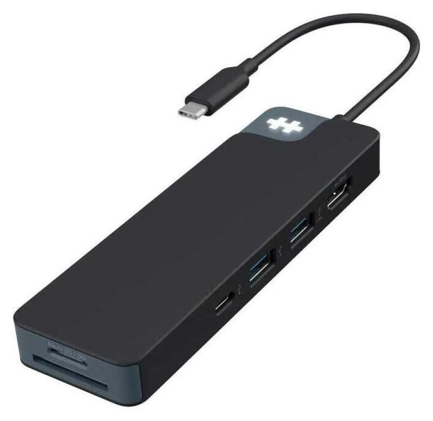 HyperDrive Flex USB-C hub met 8 poorten, zwart