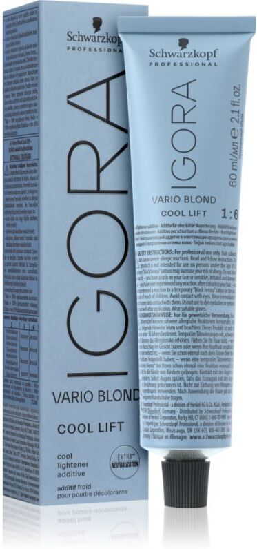Schwarzkopf Professional IGORA Vario Blond Cool Lift Lysnende og tonet tilsætning Cool Lift 60 ml