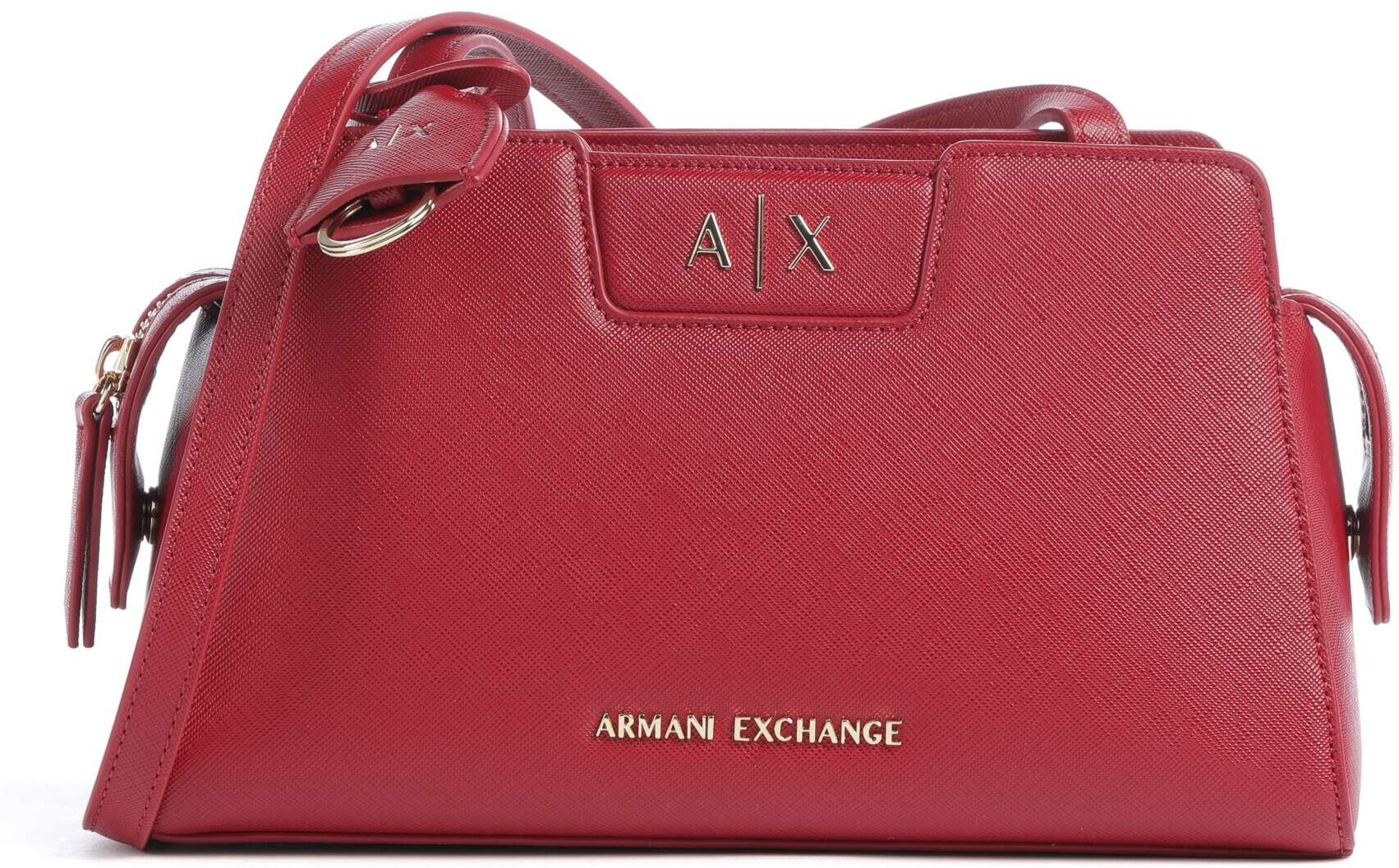 Armani Exchange Amelie M Umhängetasche aus Leder, rot