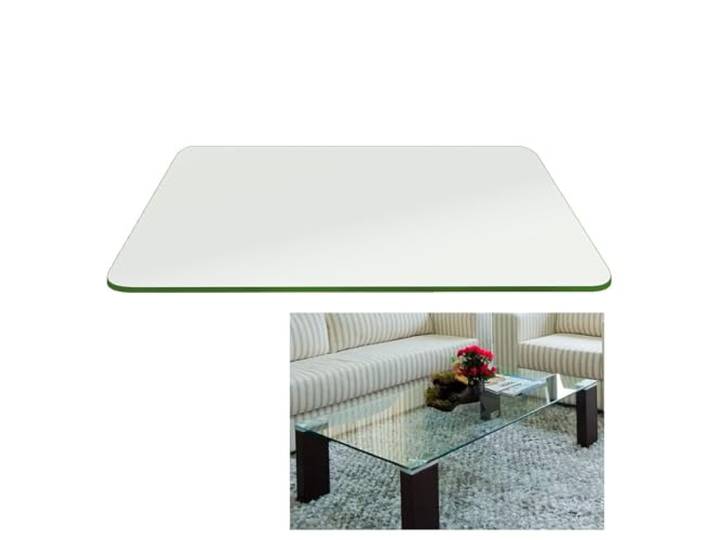 Rechteckig Tischplatte Aus Gehärtetem Glas, Tischplatte Gehärtetes Glas Tisch Glasplatte Platte Esstisch, Tisch Glasplatte Ersatzteil, Stark und Verschleißfest, für Küche, Esszimmer(Size:70x50cm)