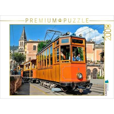 CALVENDO Puzzle Die historische Straßenbahn Tramvia de Sóller auf Mallorca | 2000 Teile Lege-Größe 90x67cm Foto-Puzzle für glückliche Stunden, von ,