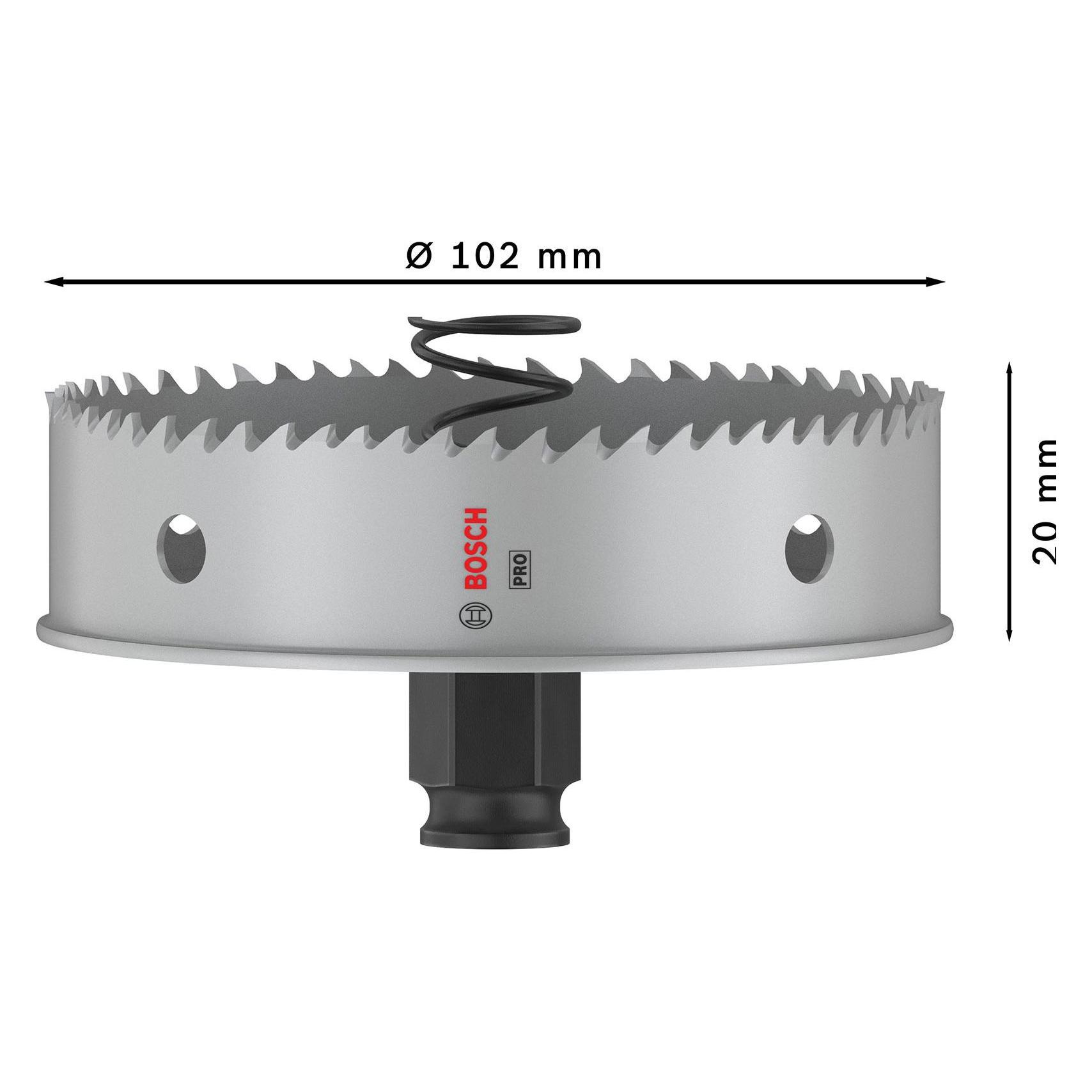Bosch Professional Zubehör PRO Sheet Metal PC Plus Lochsäge, 102 mm (102 mm) (2608594470)