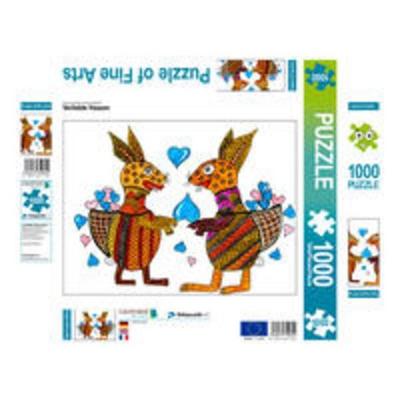 CALVENDO Puzzle Verliebte Haasen | 1000 Teile Lege-Größe 64x48cm Foto-Puzzle für glückliche Stunden