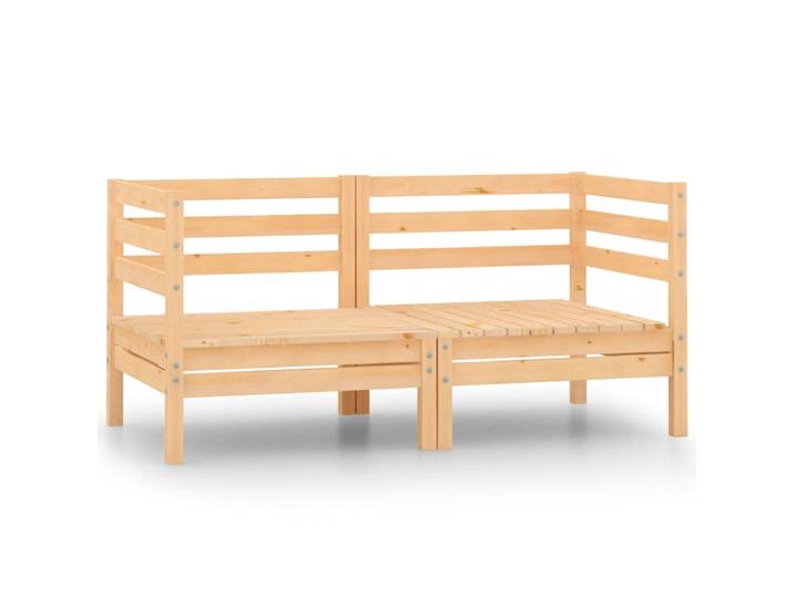 vidaXL Garten-Ecksofas 2 Stk. Massivholz Kiefer