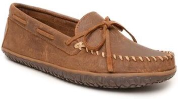 Minnetonka Tie Tread - Mens 10 Brown Slip On Medium