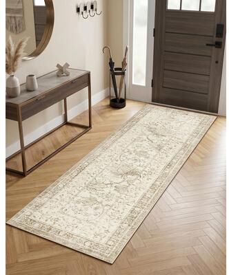 Garvee Vintage Botanical Grove Washable Area Rug