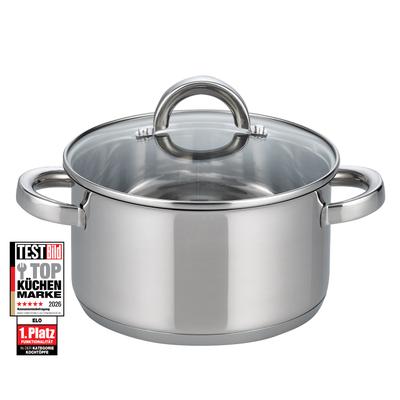 Fleischtopf ELO BASIC "Opal", silber (edelstahlfarben), Ø:16cm, Töpfe, Fleischtopf, Induktion