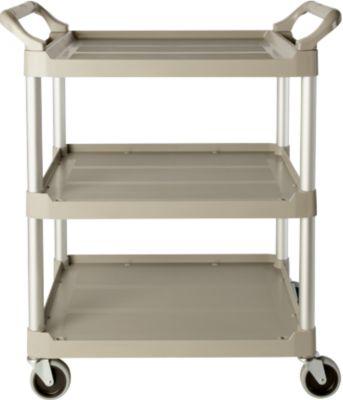 Rubbermaid Servicewagen Utility Cart, 3 Etagen, offene Ausführung, bis 90 kg, platin