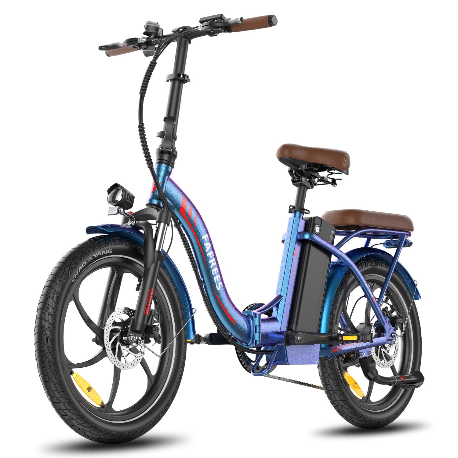 F20+ Pro Klapp-E-Fahrrad für den Stadtverkehr, 20 Zoll, 36 V, 250 W, 25 km/h, bis 140 kg, blau