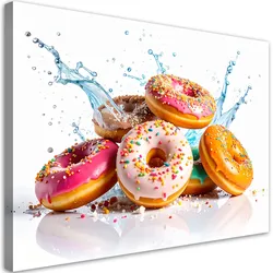LEINWANDBILD Donuts Krapfen Kekse 120x80cm