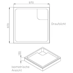 Neuesbad Wannenträger für Kaldewei Superplan 100x100x2,5 SD21017