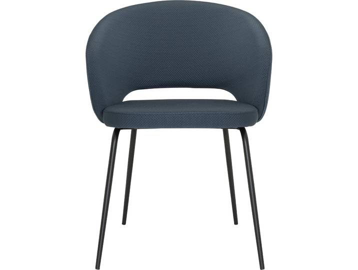 Stuhl Luvio Blau, Schwarz Stoff/Stahl
