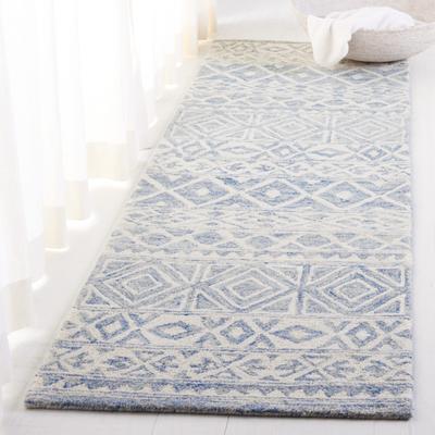 Lauren Ralph Lauren Handmade Theresa Blue Geometric Wool Area Rug