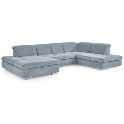 ComfortPlan Wohnlandschaft Sherman Stoff Blau Blue
