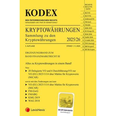 KODEX Kryptowährungen 2025/26, Taschenbuch von , LexisNexis Verlag ARD ORAC GmbH, 978-3-7007-9129-4