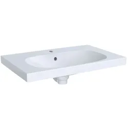 Geberit Acanto Waschtisch 500622018 75 x 48,2 cm, mit Ablagefläche, mit Hahnloch, mit Überlauf, weiß KeraTect