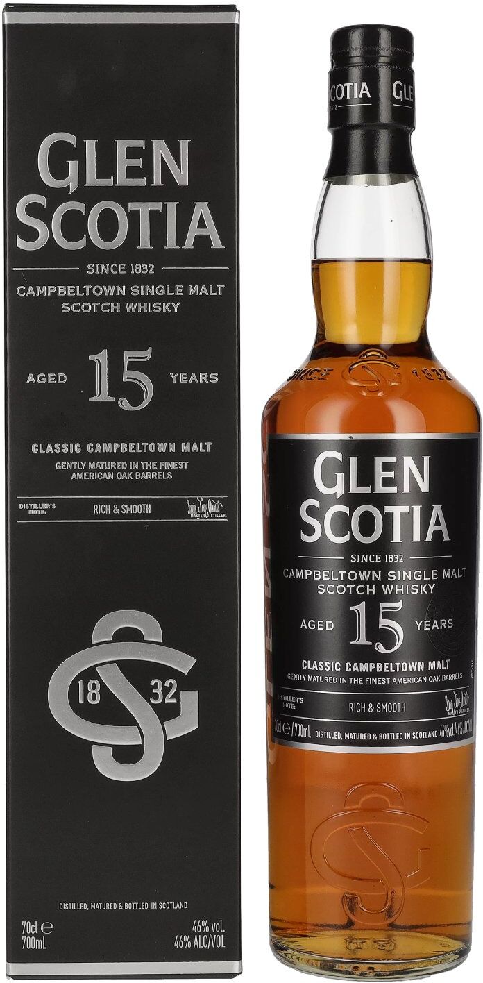 Glen Scotia 15 Years Old Single Malt Scotch Whisky 46% Vol. 0,7l in Geschenkbox