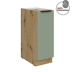 Küchen Unterschrank Schrankauszug 30 Küche ARIA Aquamarin matt Anti Fingerprint