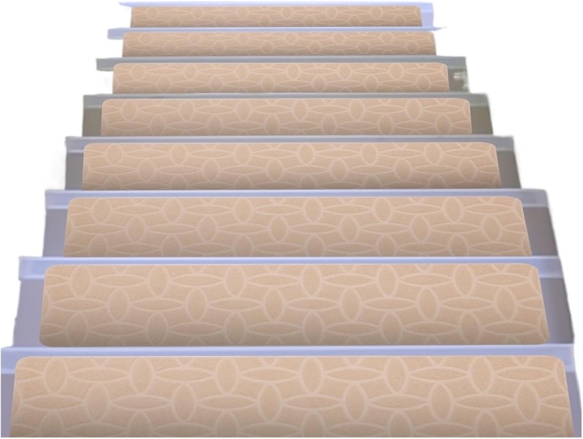 15 stuks Antislip Traptreden - Zelfklevende Rubberen Trapmatten - Grijs