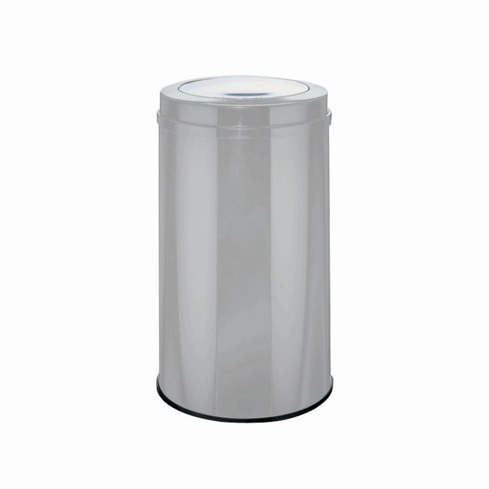 WESCO Abfalleimer, Schwingdeckeleimer, Mülleimer, Neusilber, Big Swing, 120L