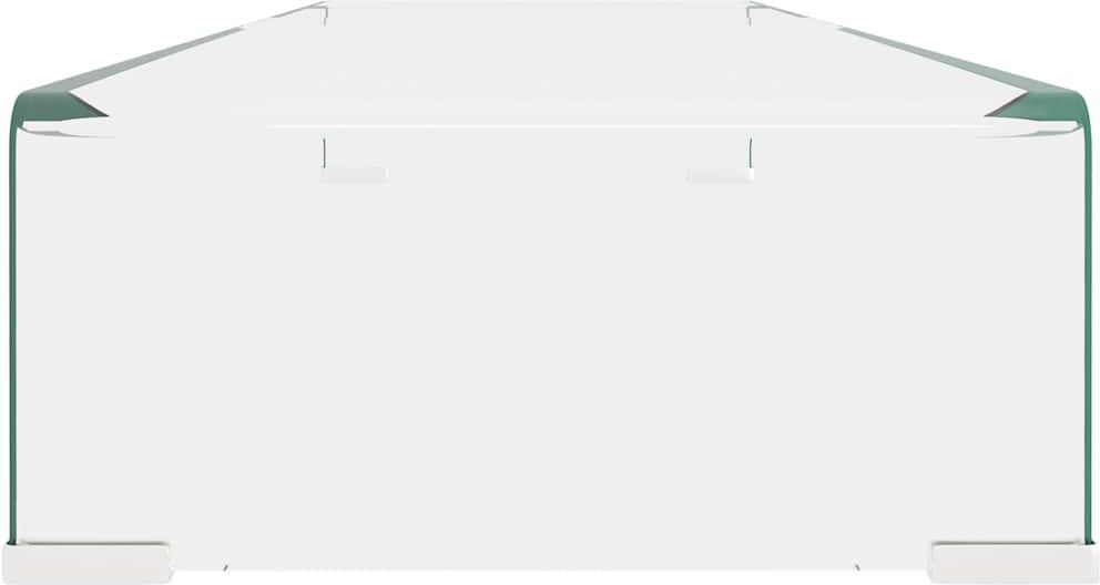 vidaXL Meuble TV/pour moniteur 100x30x13 cm verre transparent