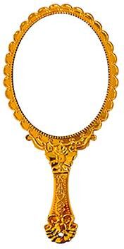 Fusion Finds Vintage Handheld Makeup Mirror Portable Vanity Mirror With Elegant Lace Frame gold