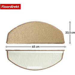 Floordirekt, Fussmatte, Sisal Stufenmatte Pearl (65 x 23.50 cm)
