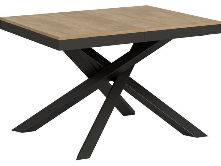 Table Extensible 90X120/380 Cm Volantis Evolution Chêne Nature Structure Anthracite