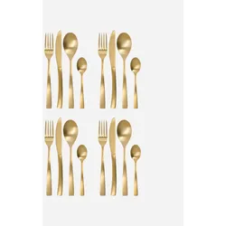 House Doctor Besteck Set Golden 16-teilig, 22 cm