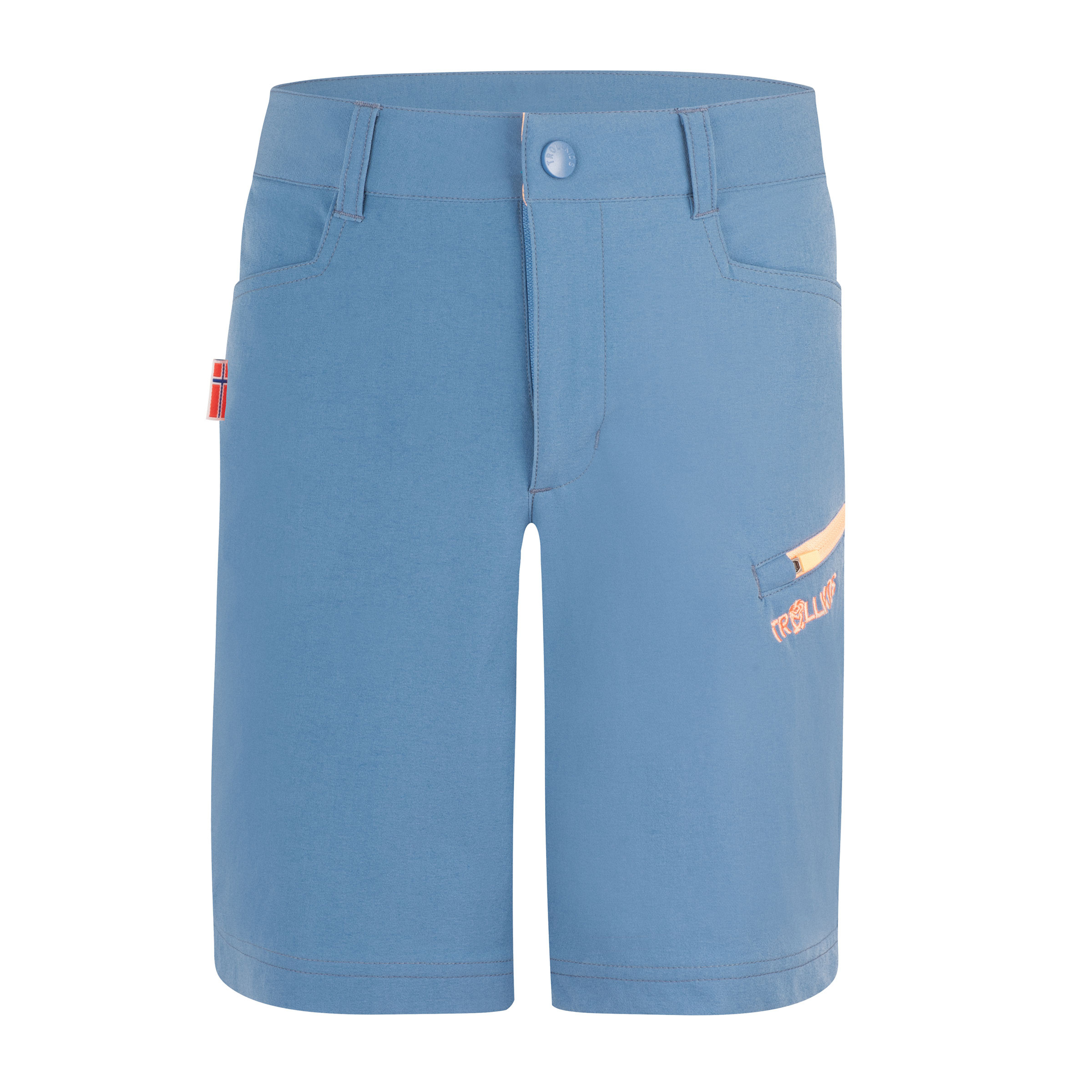 Trollkids Haugesund Kinder Softshellhose blau Größe 122 Trekking Widerstandsfähig