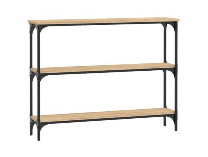 Favemtsl Konsolentisch Sonoma-Eiche 100x22,5x75 cm Metall Flurtisch Schmaler Beistelltisch für Flur, Wohnzimmer und Schlafzimmer mit Stabilität durch Metallgestell und Kippschutz.