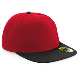 Beechfield Unisex 5-Panel Flatpeak Kappe Flache Cap B660