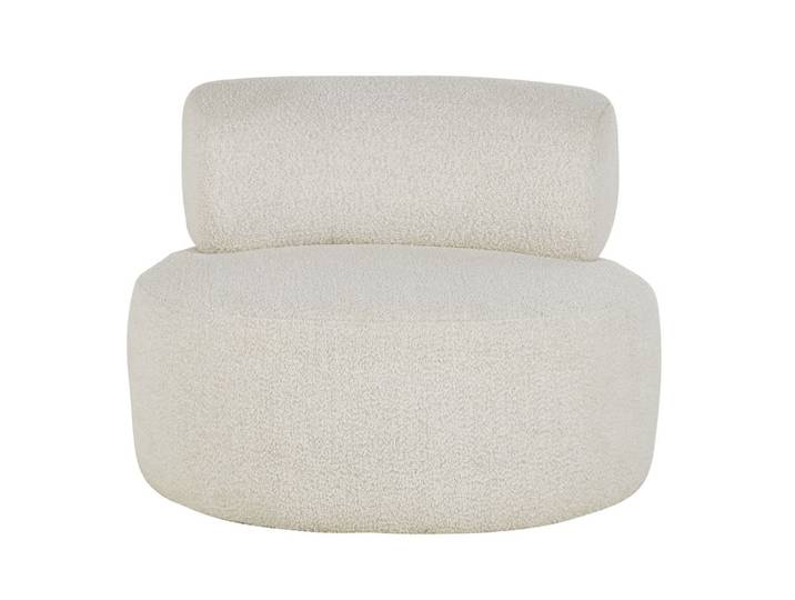 Fauteuil pivotant bouclettes gris clair