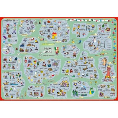 mindmemo Lernposter - I primi passi - Italienisch für Anfänger - spielend Italienisch lernen Kinder, Gebundene Ausgabe von Henry Fischer,Philipp