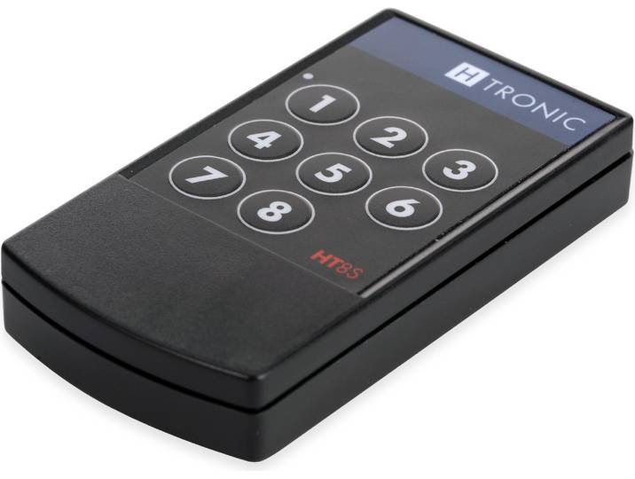 Émetteur H-Tronic 8 canaux HT8S 1618180 1618180 Fréquence radio 868\,35 MHz\, 869\,05 MHz\, 869\,55 MHz Portée maximale (en champ libre) (1618180)