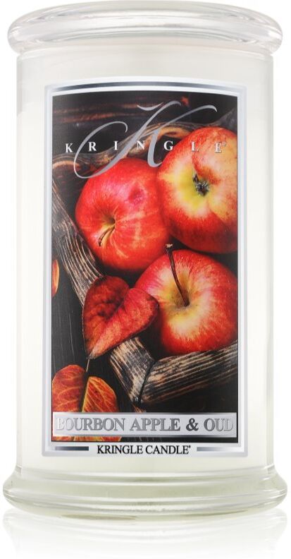 Kringle Candle Bourbon Apple & Oud bougie parfumée 624 g