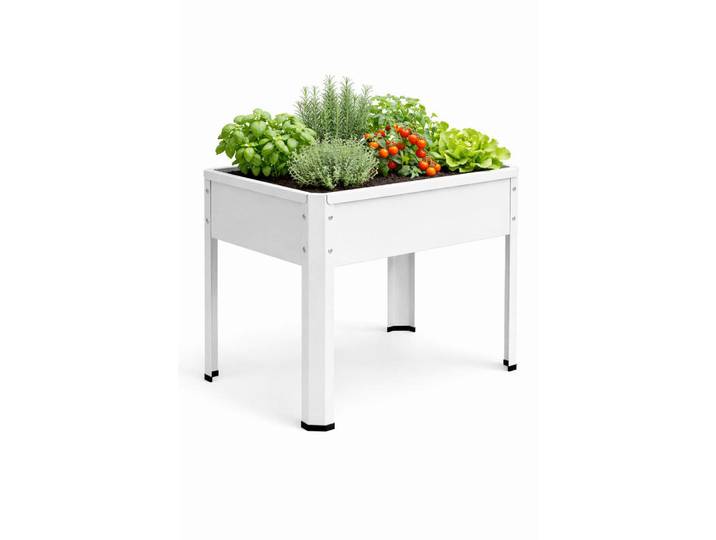 Hochbeet, Weiss, Metall, 26 l, 50x45x40 cm, Gartenzubehör, Hochbeet