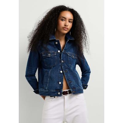Jeansjacke PEPE JEANS "Jeansjacke CRESCENT TRUCKER JACKET", Damen, Gr. XS, blau (schwarz washed), 100% Baumwolle, Jacken Jeansjacke