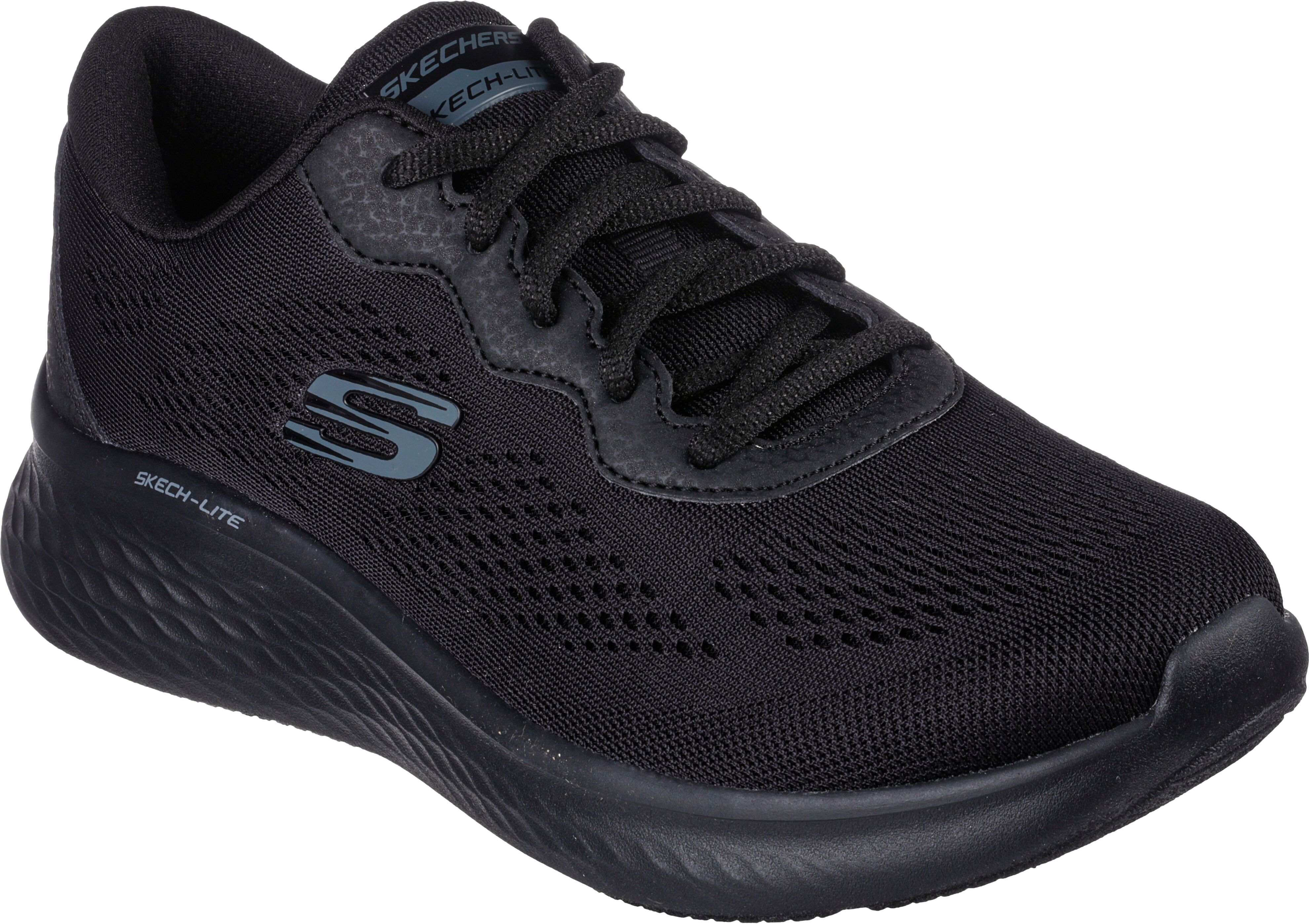 Sneaker SKECHERS "SKECH-LITE PRO -", Damen, Gr. 37, Textil, schwarz, Schuhe Sneaker, Freizeitschuh, Schnürschuh für Maschinenwäsche geeignet schwarz 37, Textil
