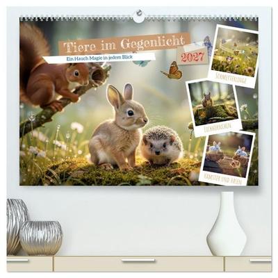 Tiere im Gegenlicht (hochwertiger Premium Wandkalender 2027 DIN A2 quer), Kunstdruck in Hochglanz