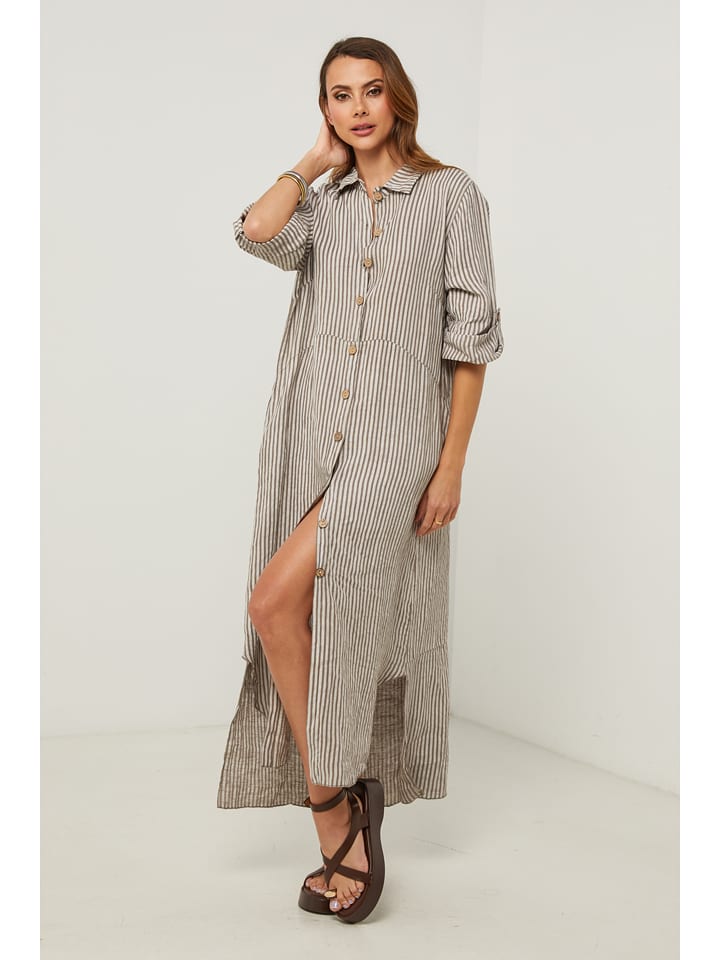 Fleur de Lin Kleid in Grau - XXL