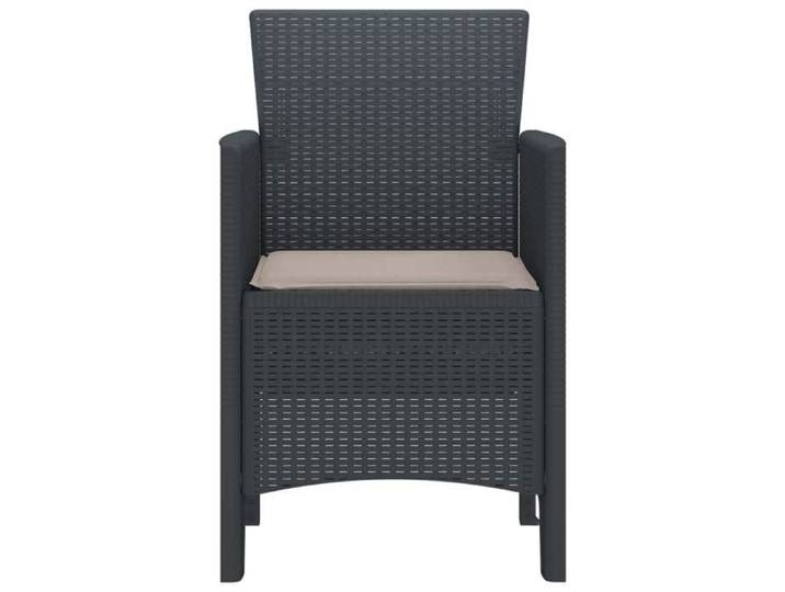 Elégant Chaise de jardin (lot de 2) - Fauteuil de Jardin Chaise d'extérieur Anthracite 53 x 49 x 85cm Polypropylène - L53 x l49 x H